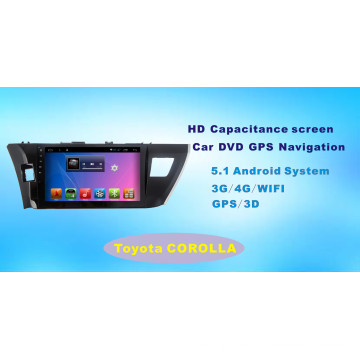 Android System Car GPS DVD para Toyota Corolla 10.1 polegadas Touch Screen com Bluetooth / TV / MP4